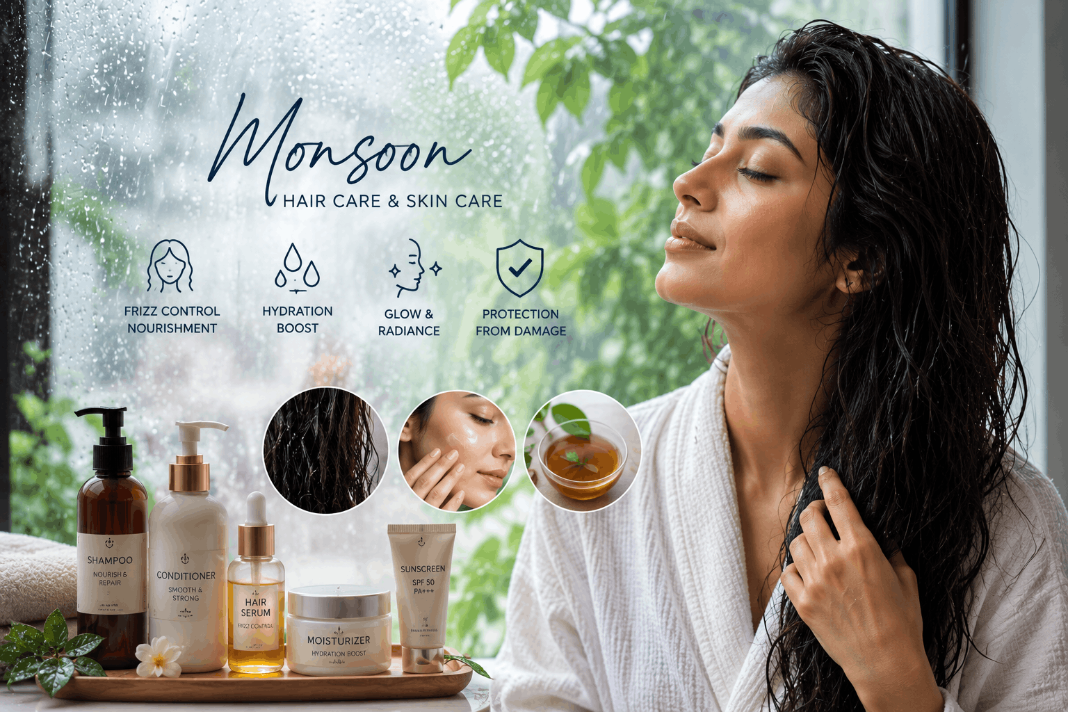 Beat the Humidity: 5 Expert Monsoon Hair & Skin Care Tips (At Home)